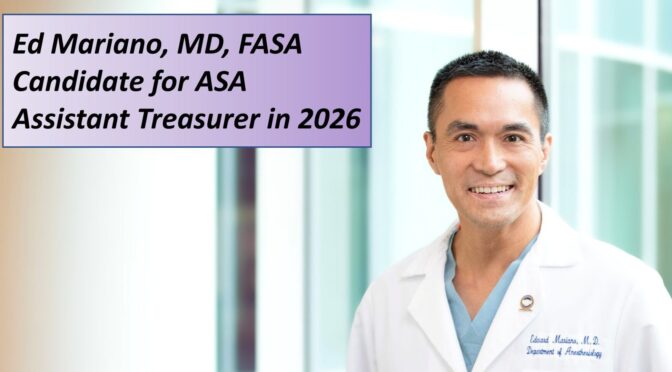 Why I Want to Be ASA Assistant Treasurer